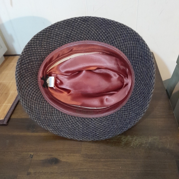 Totes Vintage Men's Brown Rain Resistant Tweed Fedora Hat Size L - Picture 4 of 5